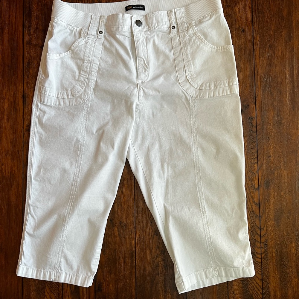 Lee Relaxed White Mid Rise Skimmer